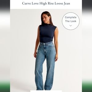 Abercrombie Curve Love High Rise Loose Jeans